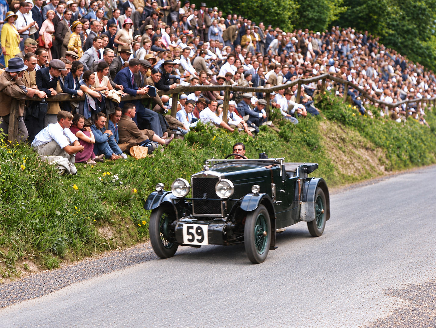 Barbara Skinner attacks Shelsley Walsh in 1932